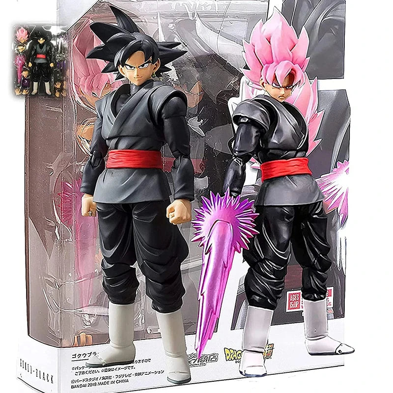 Goku Black Action Figure - Base Form & Super Saiyan Rosé Action Set