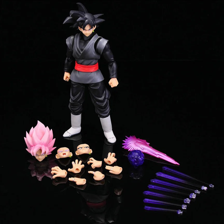 Goku Black Action Figure - Base Form & Super Saiyan Rosé Dual Set