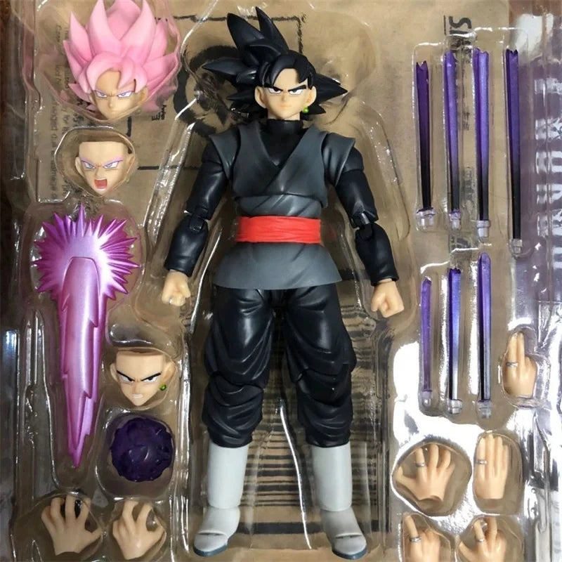Goku Black Action Figure - Base Form & Super Saiyan Rosé Action Set
