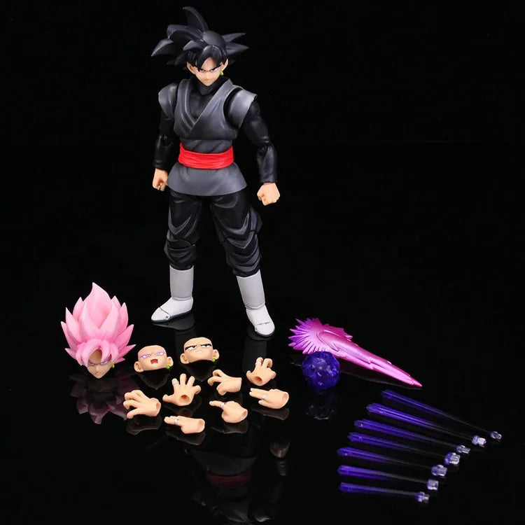 Goku Black Action Figure - Base Form & Super Saiyan Rosé Dual Set