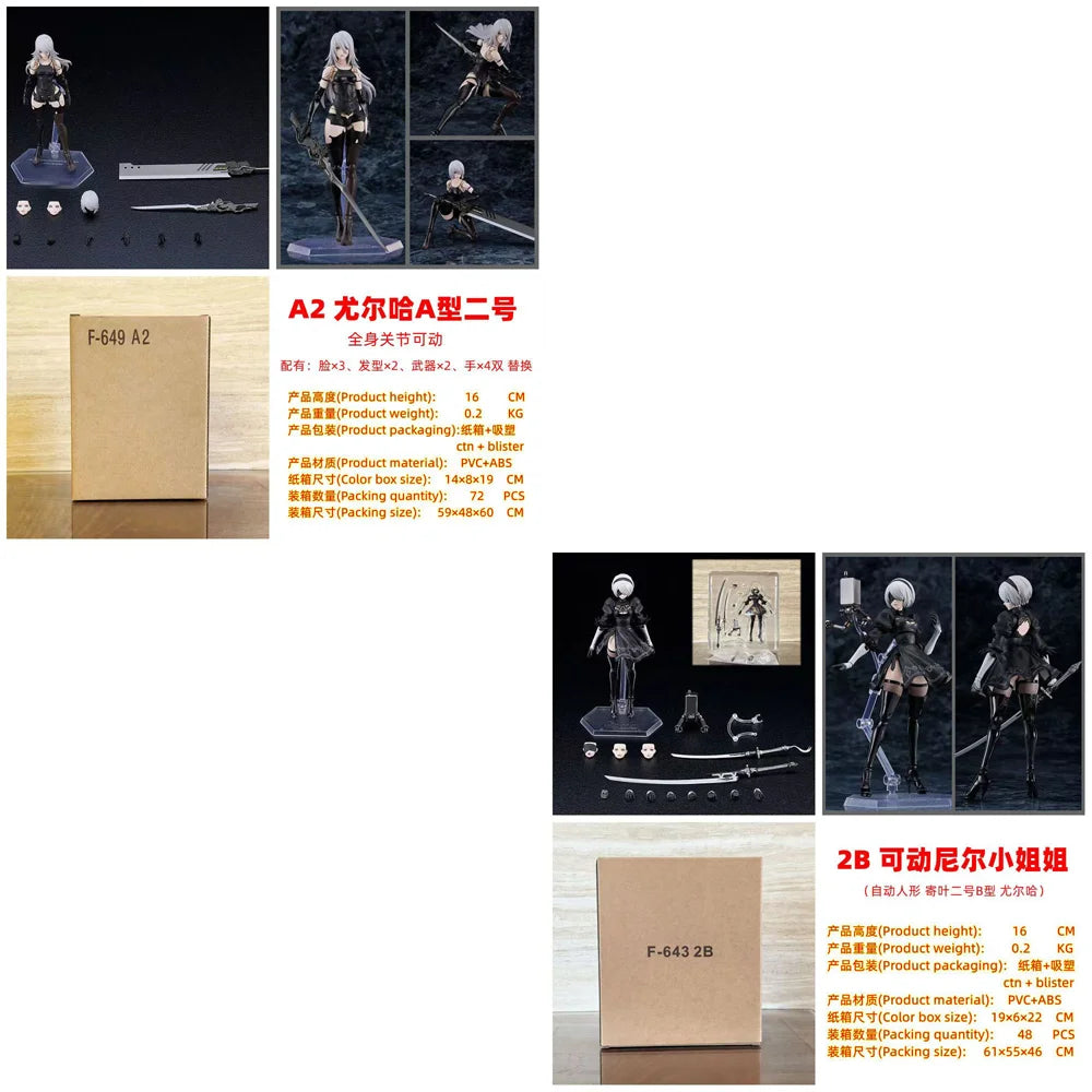 NieR: Automata 2B & A2 Articulated Figures – Replica Models