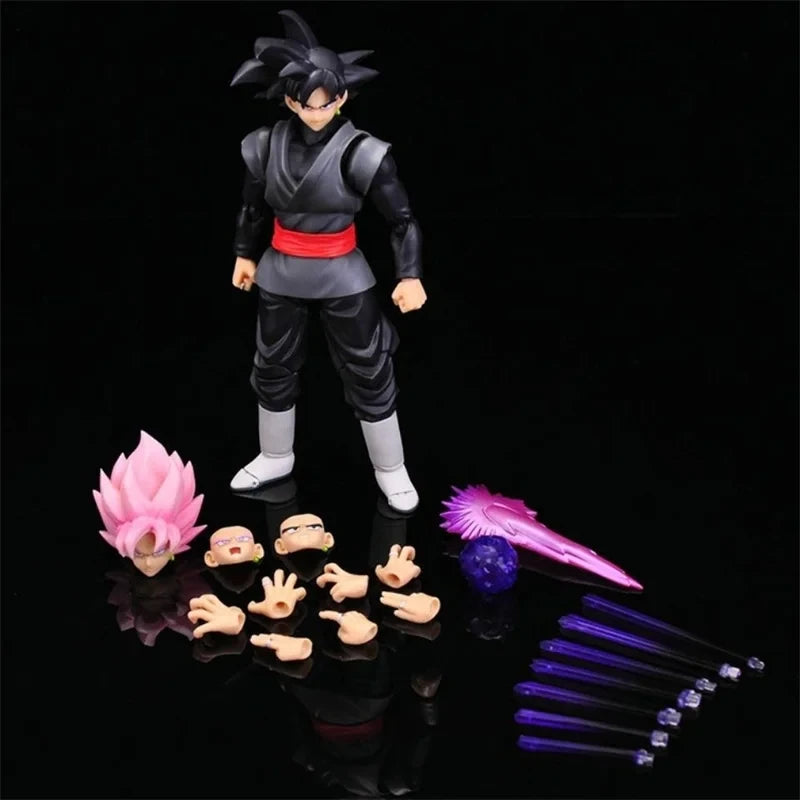 Goku Black Action Figure - Base Form & Super Saiyan Rosé Action Set