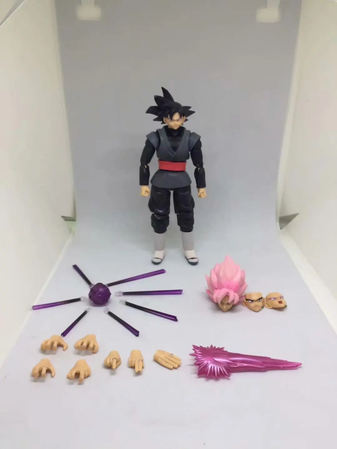 14cm Dragon Ball Black Goku Zamasu Anime Action Figure Super Saiyan Movie Version Dbz Model Multiple Accessories Toys Gifts