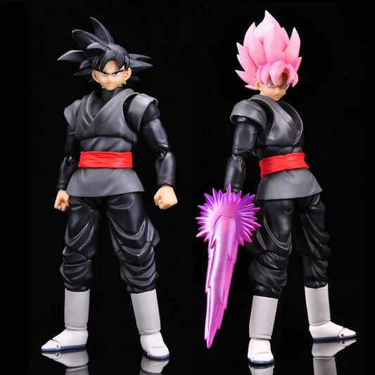 Goku Black Action Figure - Base Form & Super Saiyan Rosé Dual Set