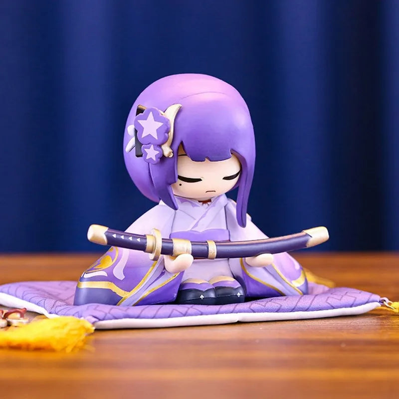 10CM Genshin Impact Beelzebul Xiao Klee Anime Figure Cute Doll Sitting Model