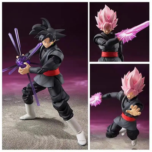 Dragon Ball Black Goku Zamasu 14cm Anime Action Figure Super Saiyan Movie Version Dbz Model With Multiple Accessories Toys Gifts