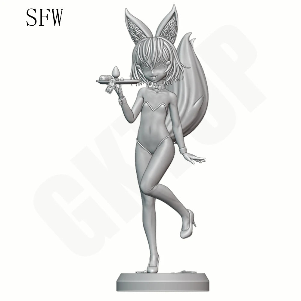 Fox Girl Waitress Resin Model Kit – 1:24, Unpainted