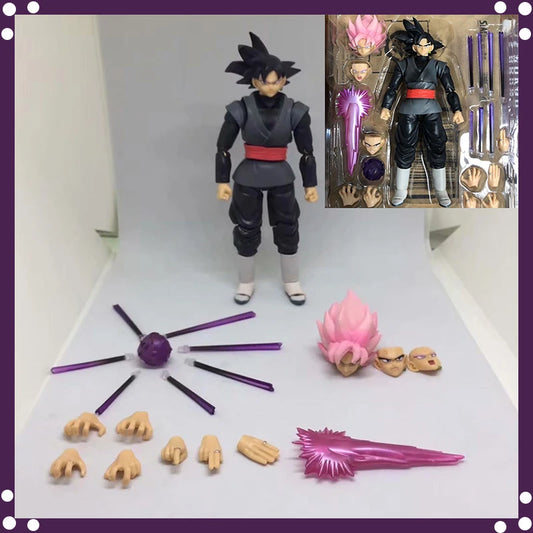 Goku Black Action Figure - Base Form & Super Saiyan Rosé Action Set