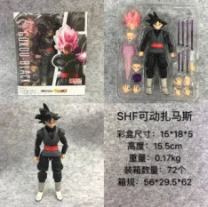 14cm Dragon Ball Black Goku Zamasu Anime Action Figure Super Saiyan Movie Version Dbz Model Multiple Accessories Toys Gifts