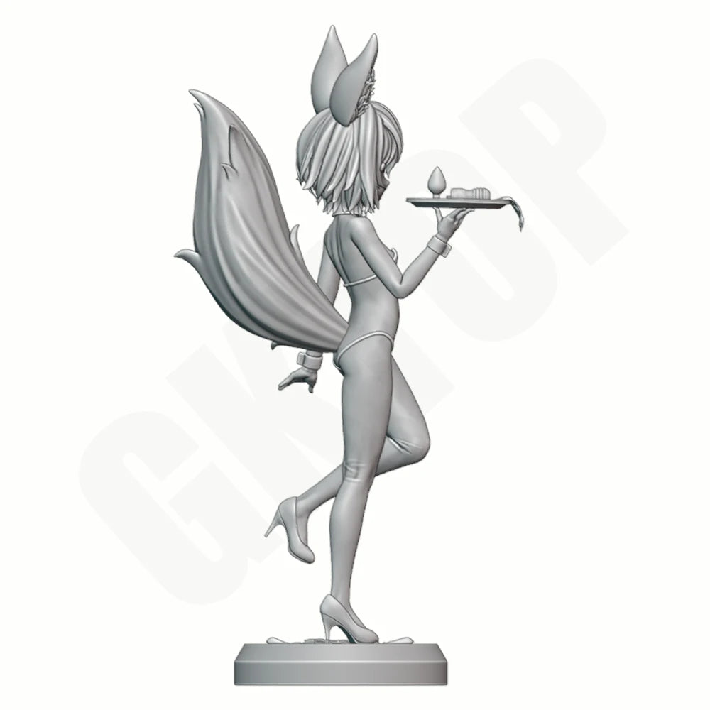 Fox Girl Waitress Resin Model Kit – 1:24, Unpainted