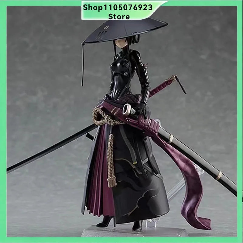 Black-Hat Samurai Articulated Figure with Katana