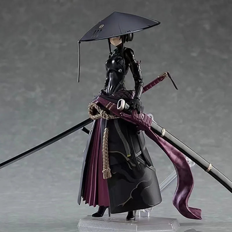 Black-Hat Samurai Articulated Figure with Katana