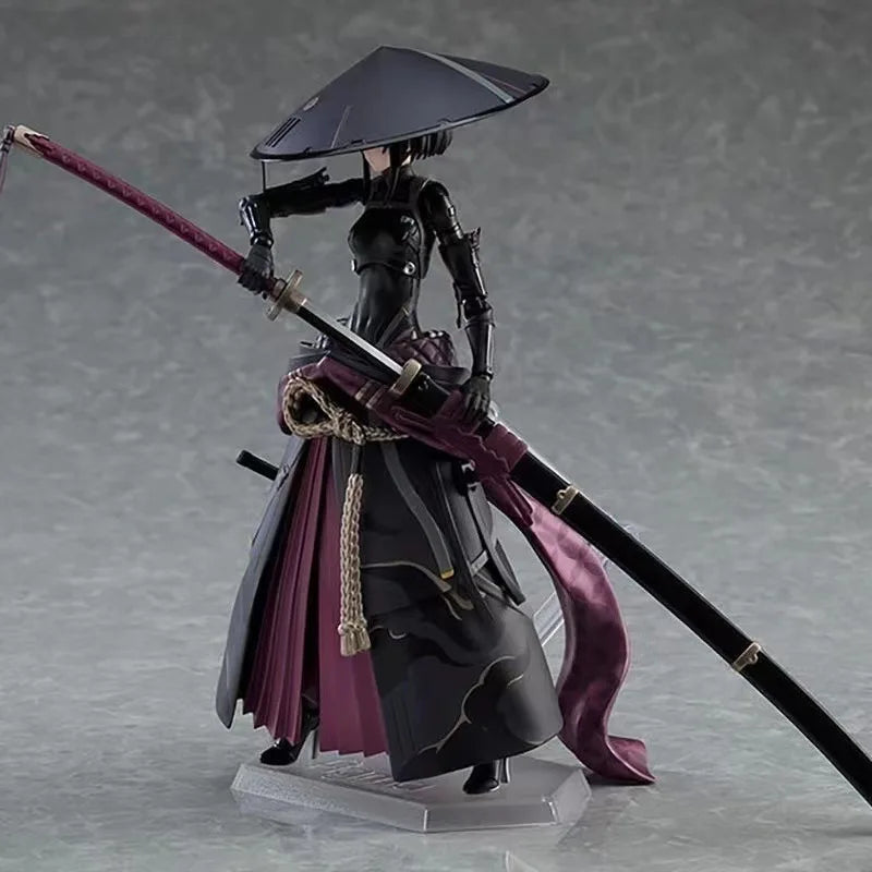 Black-Hat Samurai Articulated Figure with Katana