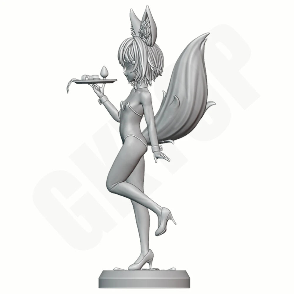 Fox Girl Waitress Resin Model Kit – 1:24, Unpainted