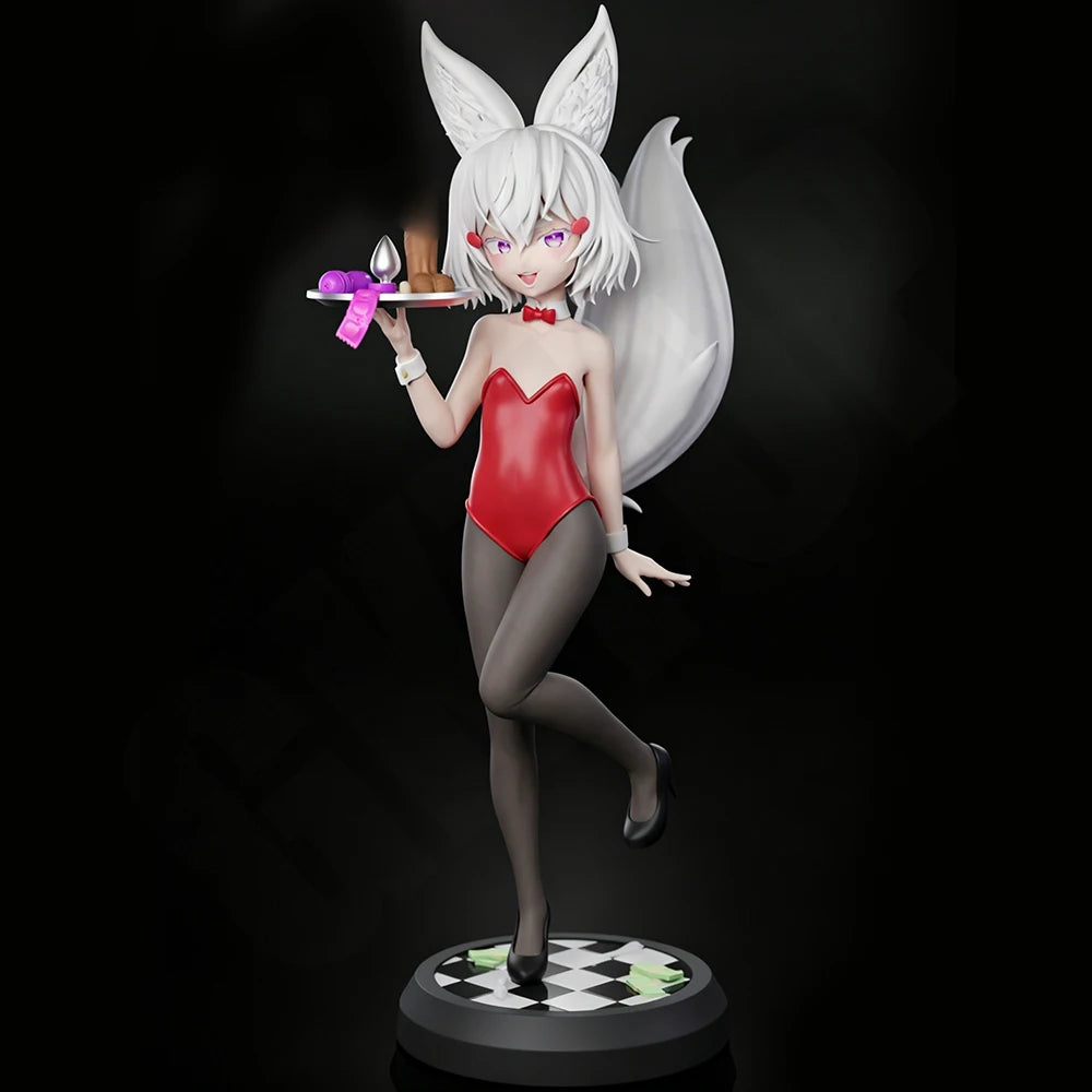 Fox Girl Waitress Resin Model Kit – 1:24, Unpainted