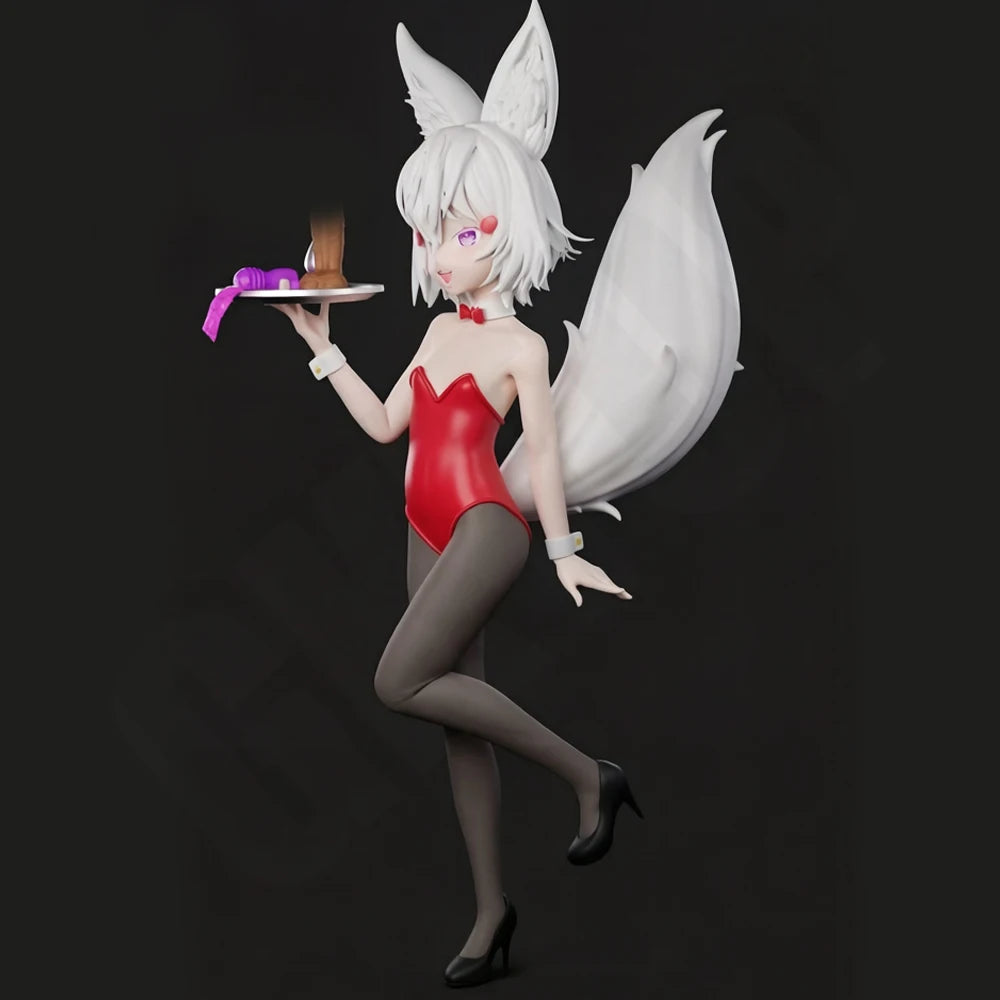 Fox Girl Waitress Resin Model Kit – 1:24, Unpainted