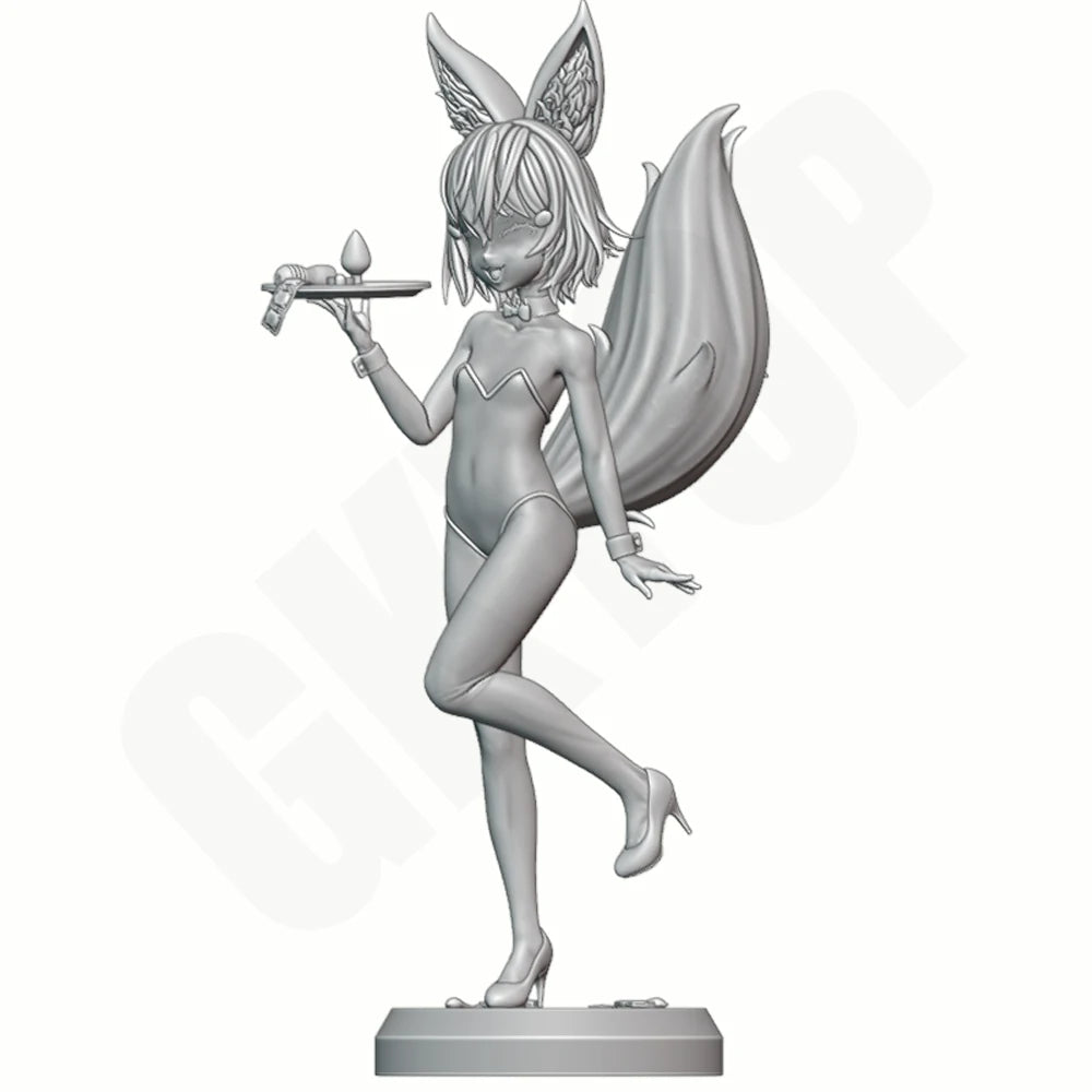 Fox Girl Waitress Resin Model Kit – 1:24, Unpainted